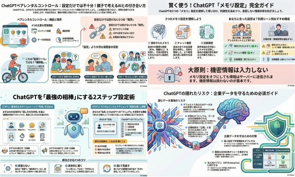 ChatGPTの設定に関するインフォグラフィック