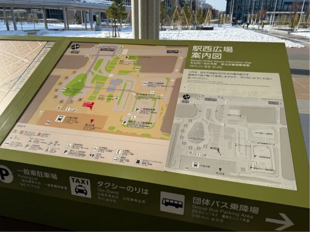 金沢駅西口の案内図