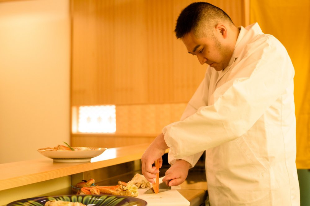 ご主人料理の様子