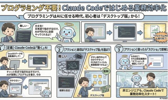 Claude Codeの始め方についてのインフォグラフィック