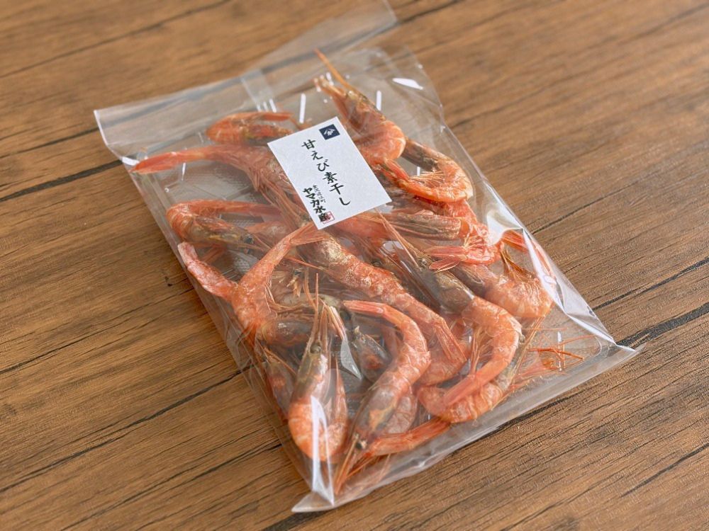 ヤマカ水産の甘えび素干し（パッケージ）