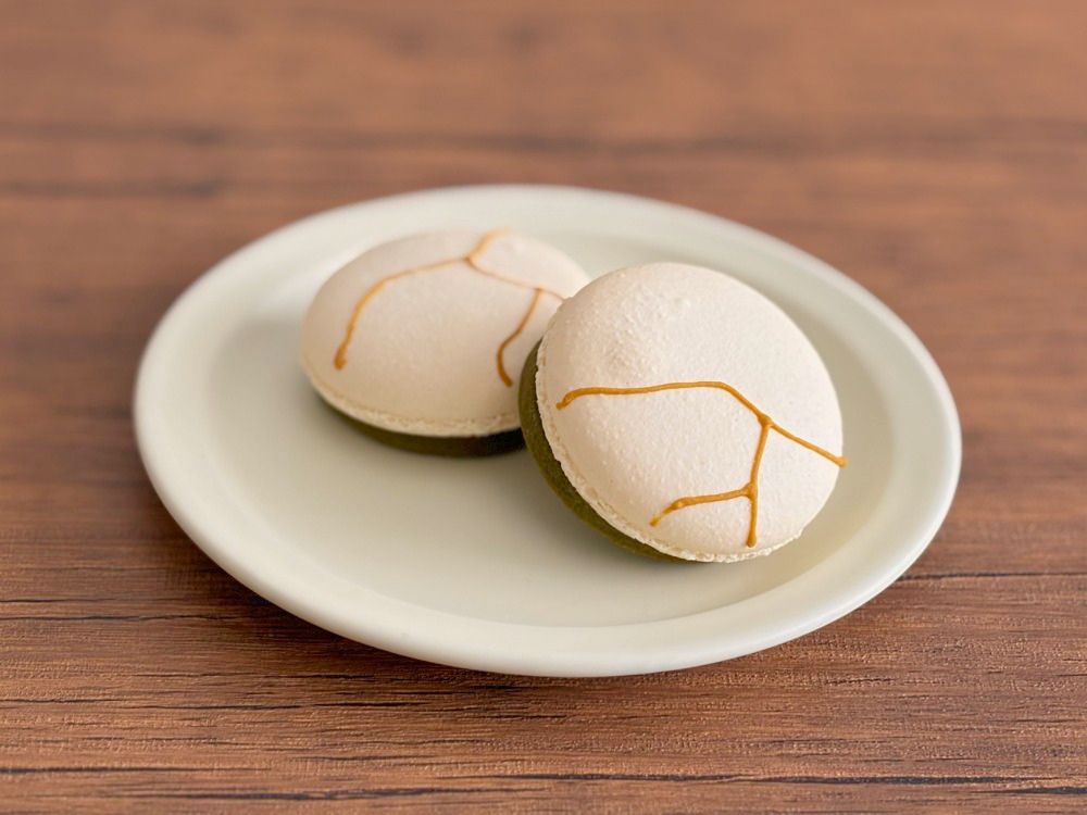 ジュプランサの抹茶のマカロンサブレ（中身2個）